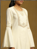 Off White Kora Cotton Kurta Set