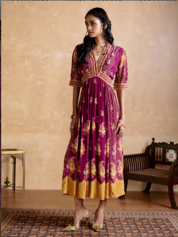 Purple Pratika Long Dress