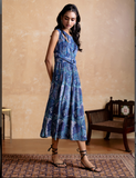 Blue Jhanvi Long Dress