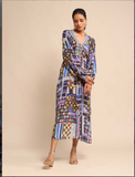 Blue Zelig Crepe Dress