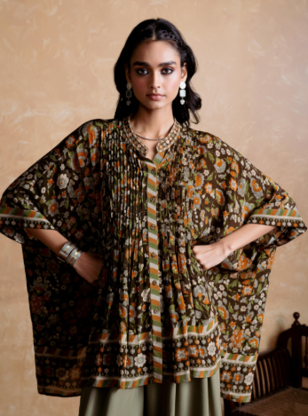 Brown Flora Kurti