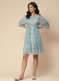 Blue Ersheen Short Dress