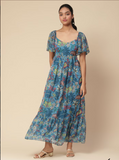 Blue Sherry Long Dress