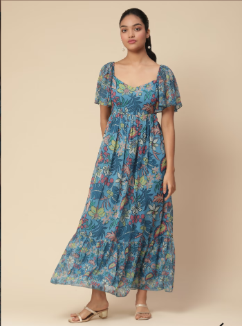 Blue Sherry Long Dress
