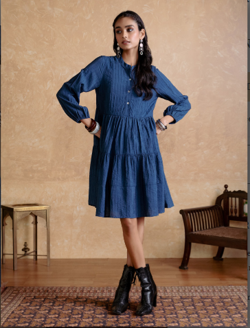 Blue Mahi Tiered Dress