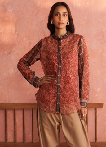 Rust Jharna Shirt