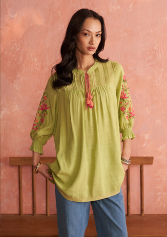 Green Monroue Kurti