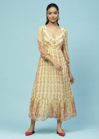 Yellow Aarya Long Dress