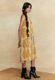 Ecru Paan Patta Midi Dress