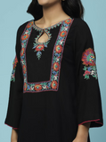 Black Barbara Kurta