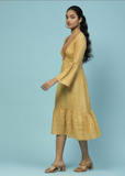 Yellow Shagufta Yarn Dyed Dress