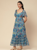 Blue Sherry Long Dress