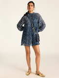 Navy Angelique Dot Short Dress