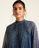 Navy Angelique Dot Short Dress