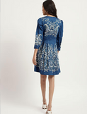 Blue Fallon Skater Dress