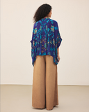 Royal & Turquoise Calico K Kurti