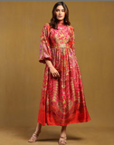 Fuchsia & Purple Jasbira Flared Dress