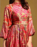 Fuchsia & Purple Jasbira Flared Dress