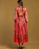Fuchsia & Purple Jasbira Flared Dress