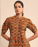 Brown Urban Elysian Cotton Tiered Dress