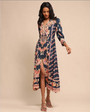 Navy Ella Midi Dress
