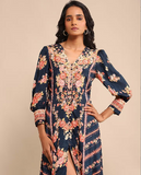 Navy Ella Midi Dress