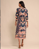 Navy Ella Midi Dress