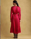 Pink Solids Satin Dress