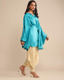Blue Rubix Solid Kurti