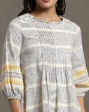 White Whimsical Heritage Cotton Kurti