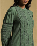 Green Ethereal Crepe Kurti
