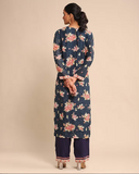 Navy Ella Chanderi Suit Set