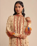 Beige Iranya Crepe Kurta