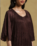 Coffee Ethereal Satin Dress