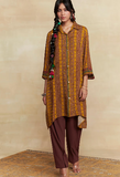 Mustard Nomadic Threads Kurta