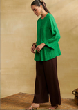Green Ridhi Solid Shirt