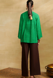 Green Ridhi Solid Shirt