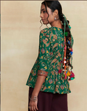Green Dandelion Kurti