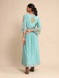 Turquoise Anantam Solid Dress