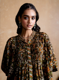 Brown Flora Kurti