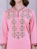 Pink Embroidered Suit Set