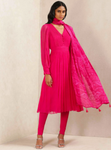 Fuchsia Solid Suit Set