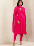 Fuchsia Solid Suit Set