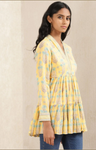 Yellow Floral Print Kurti