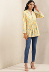 Yellow Floral Print Kurti