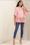 Pink Embroidered Kurti