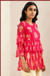 Pink Floral Print Kurti