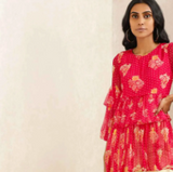 Pink Floral Print Kurti