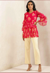 Pink Floral Print Kurti