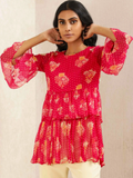 Pink Floral Print Kurti